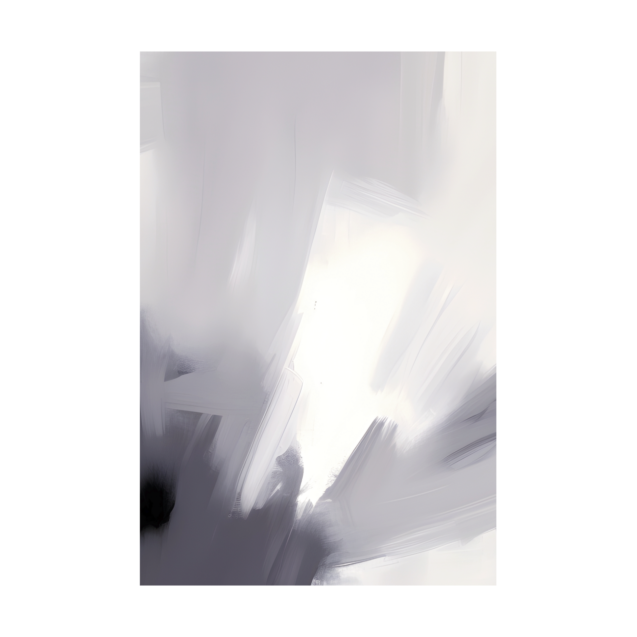 0075 - Quadro Gray Brush Strokes 3
