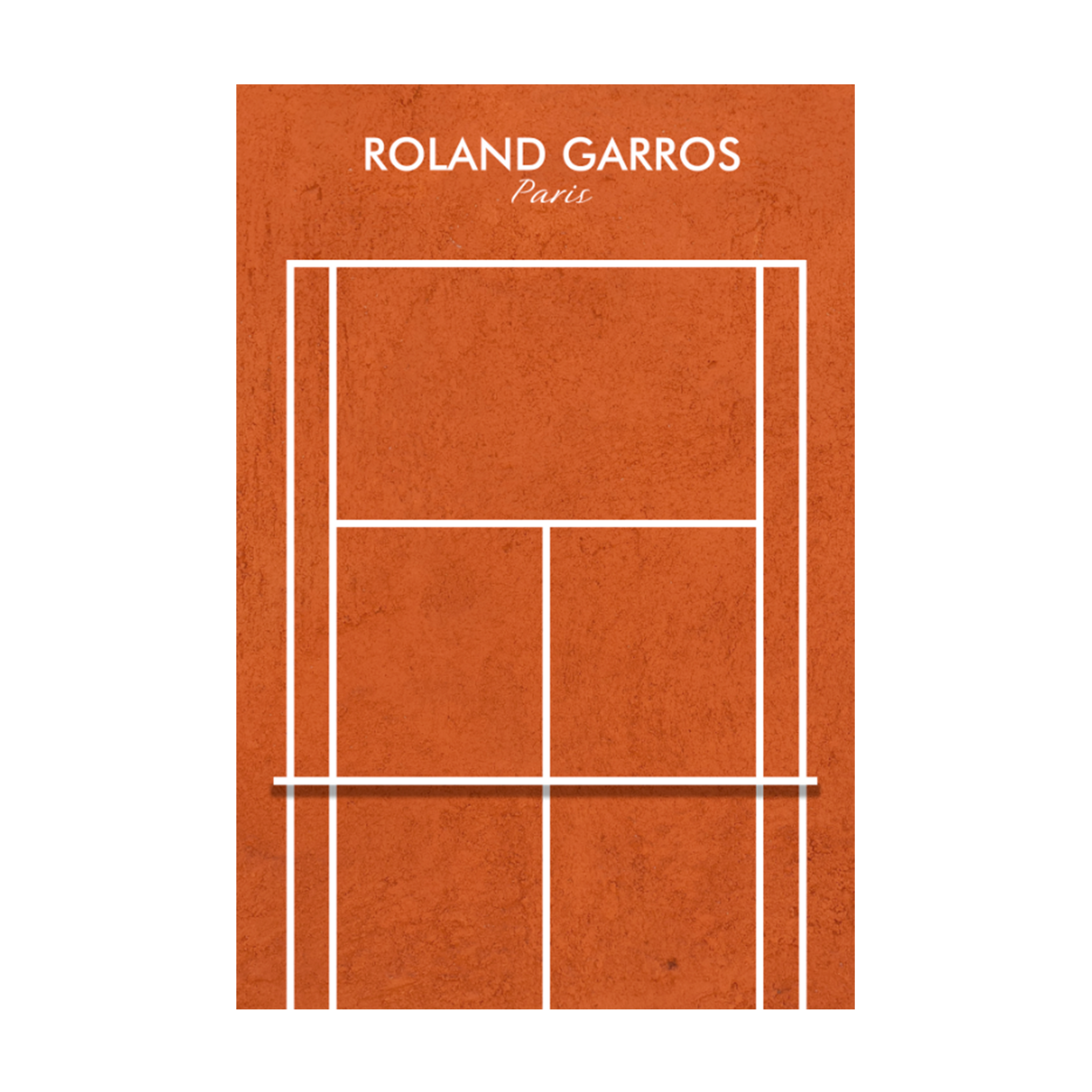 0761 - Quadro Quadra de Tênis  Roland Garros