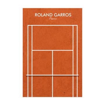 0761 - Quadro Quadra de Tênis  Roland Garros