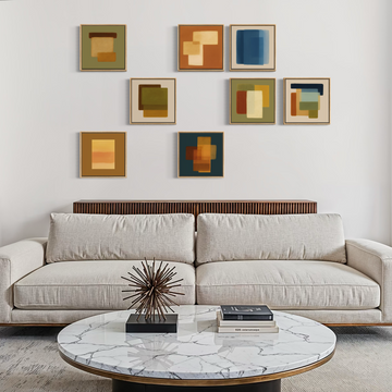 8002 - Composição de 8 quadros Formas Geométricas Modernas