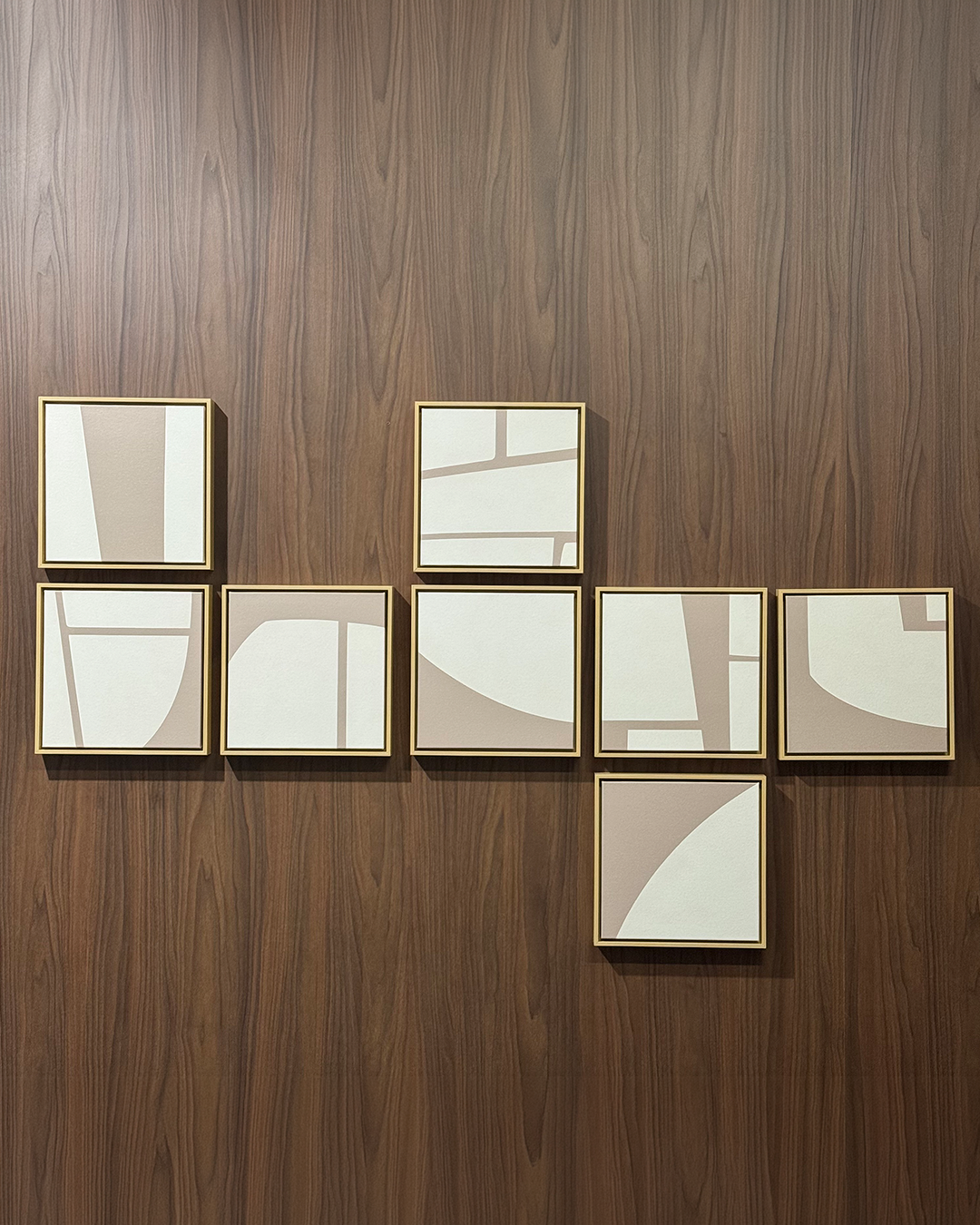 8003 - Composição de 8 quadros Formas Minimalistas