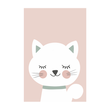 0861 - Quadro Gatinho Rosa