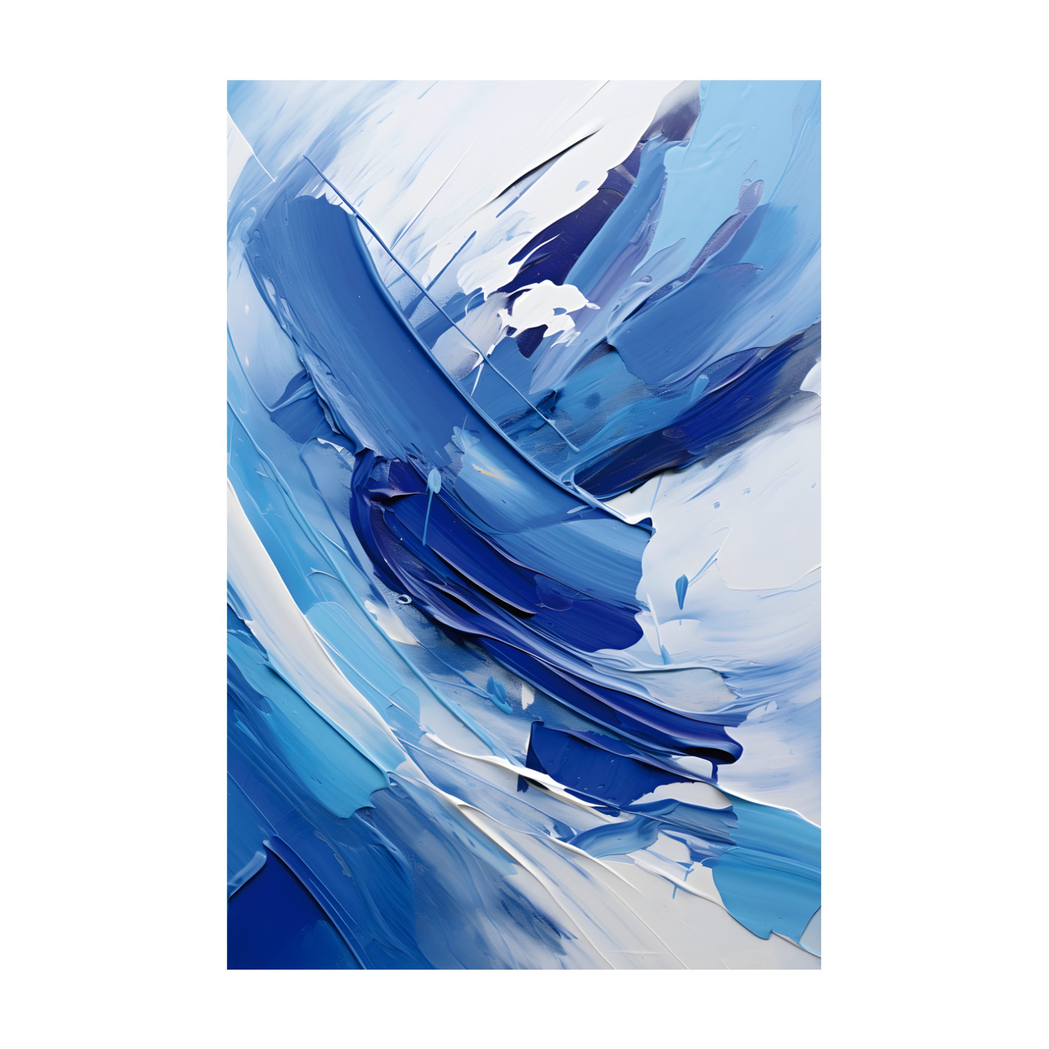 0873 - Quadro Azul Em Seus Movimentos