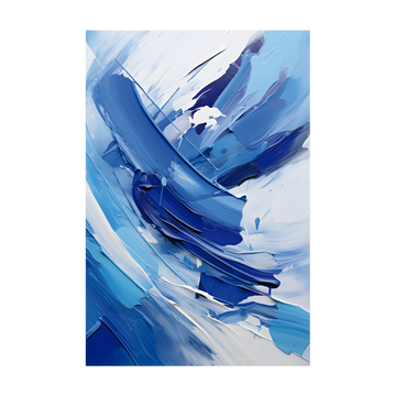 0873 - Quadro Azul Em Seus Movimentos