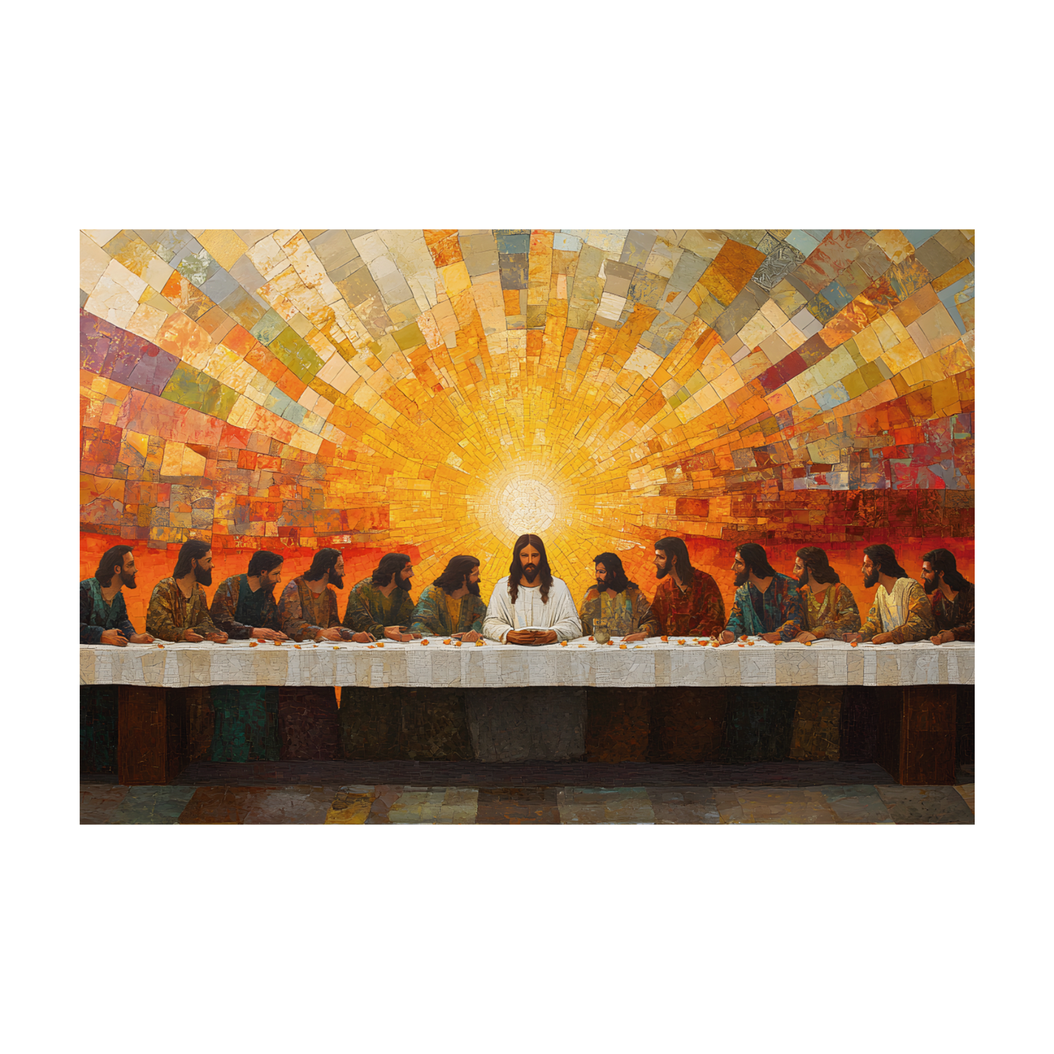 0884 - Quadro Pintura Santa Ceia