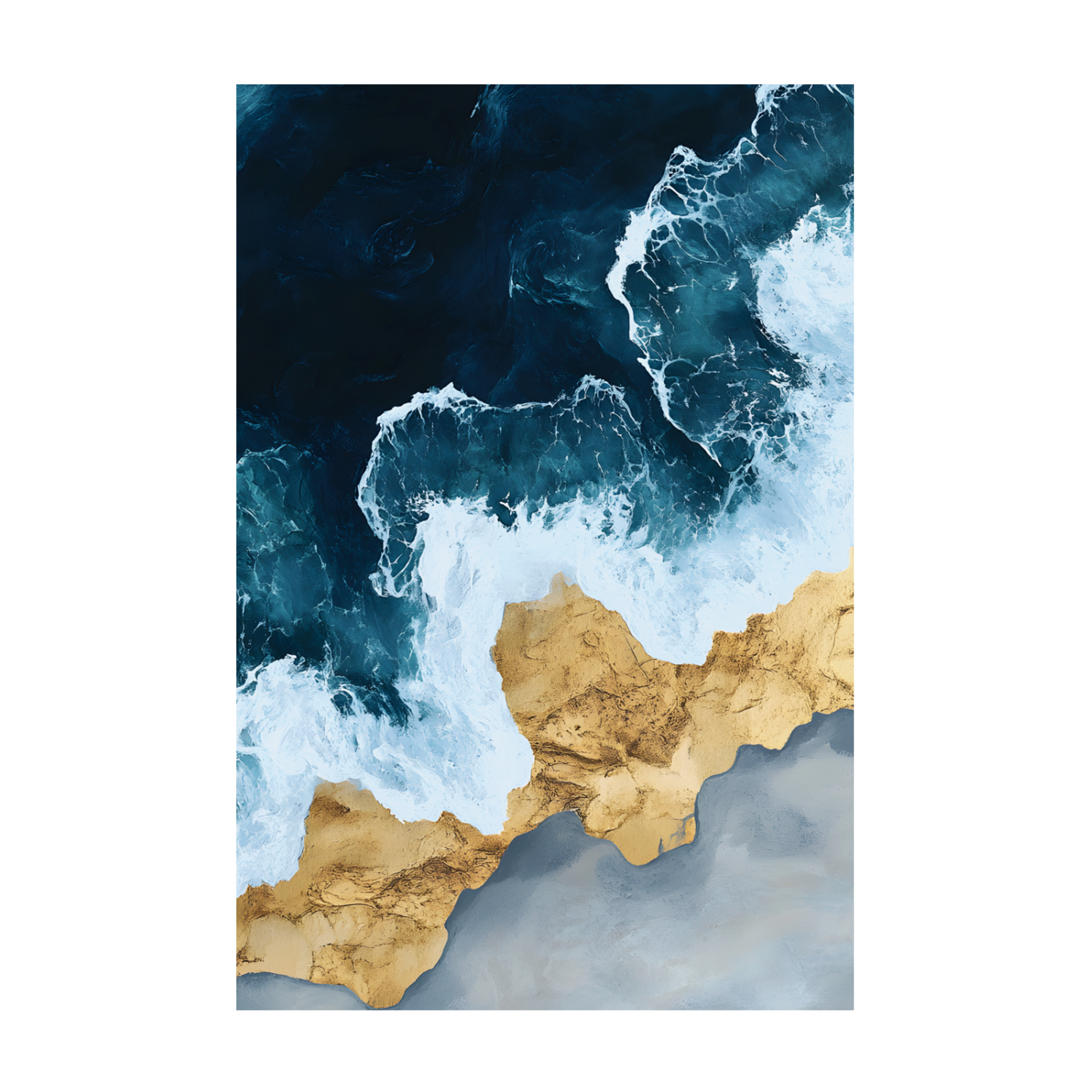 0899 - Quadro Ondas Douradas 2