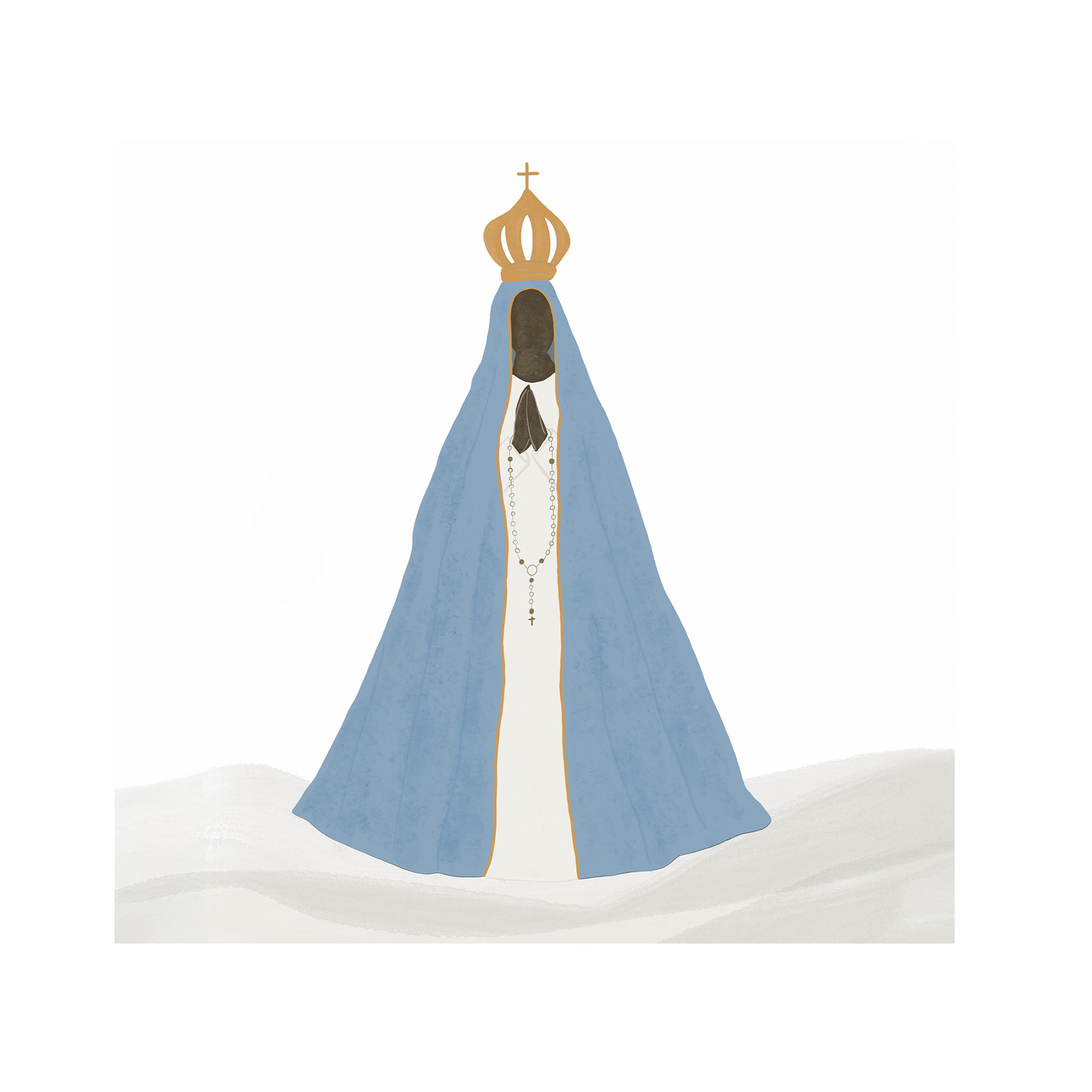 0915 - Quadro Desenho Nossa Senhora Aparecida (quadrado)