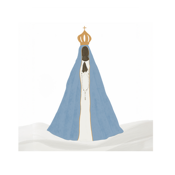 0915 - Quadro Desenho Nossa Senhora Aparecida (quadrado)