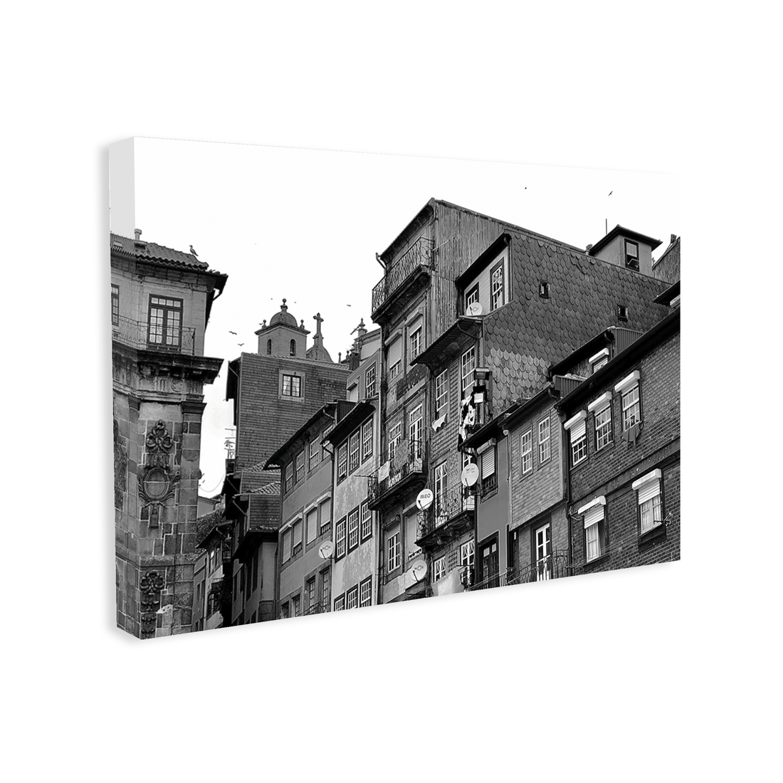0934 - Quadro Florença Preto e Branco