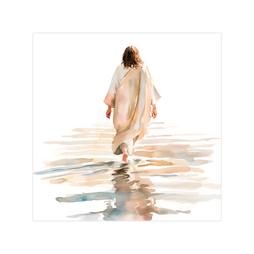 0992 - Quadro Jesus Andando Sobre as Águas Quadrado