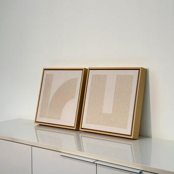 2293 - Dupla de quadros Geometria Serena