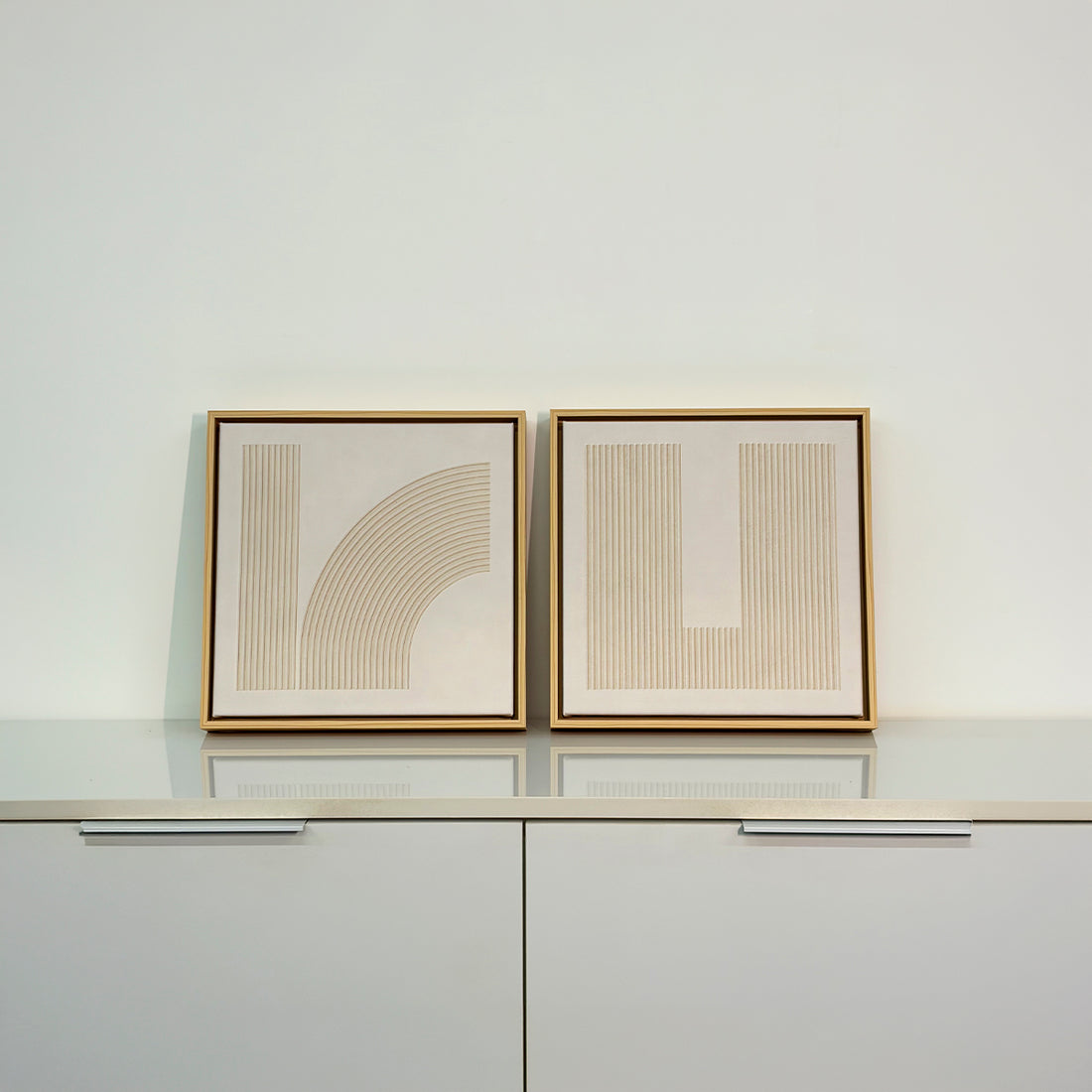 2293 - Dupla de quadros Geometria Serena