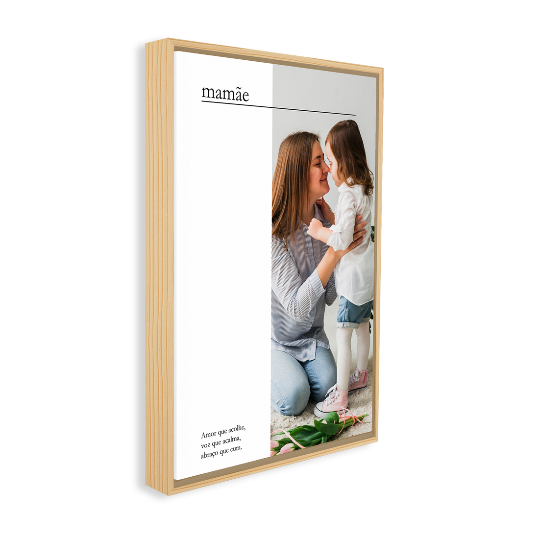 1326 - Quadro Dia das Mães Amor que acolhe - 1 foto personalizada