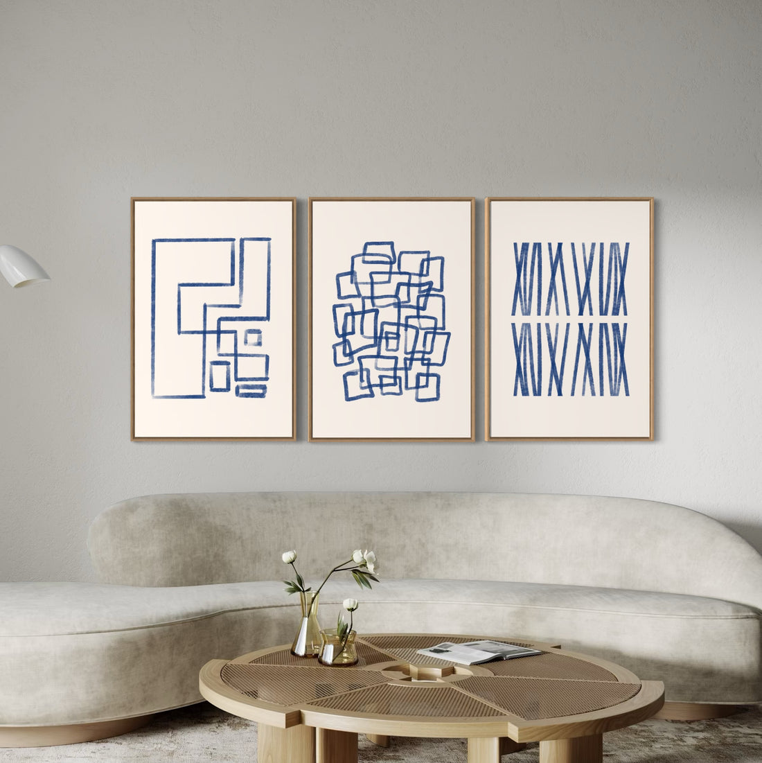 3005 -  Trio de Quadro Jogo de Linhas