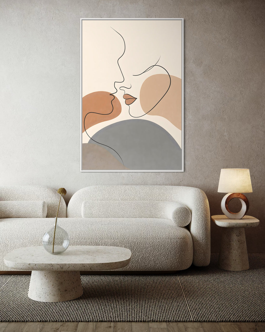 1546 - Quadro Abstrato Casal Minimalista
