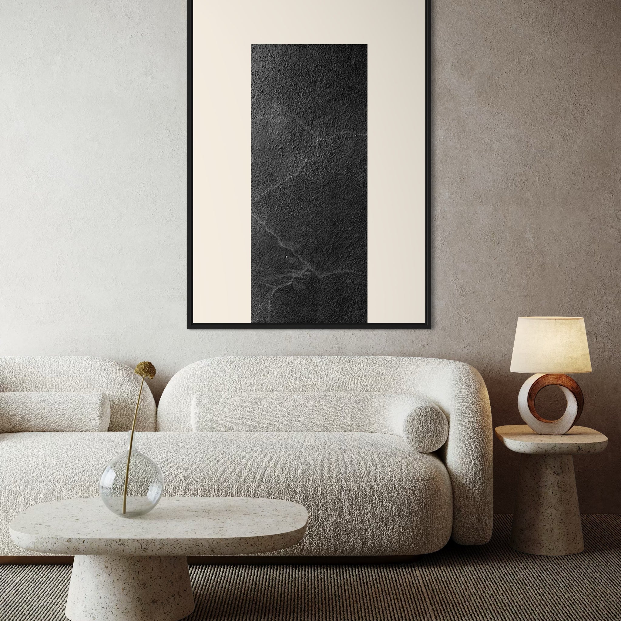 1537 - Quadro Abstrato Textura de Pedra 1
