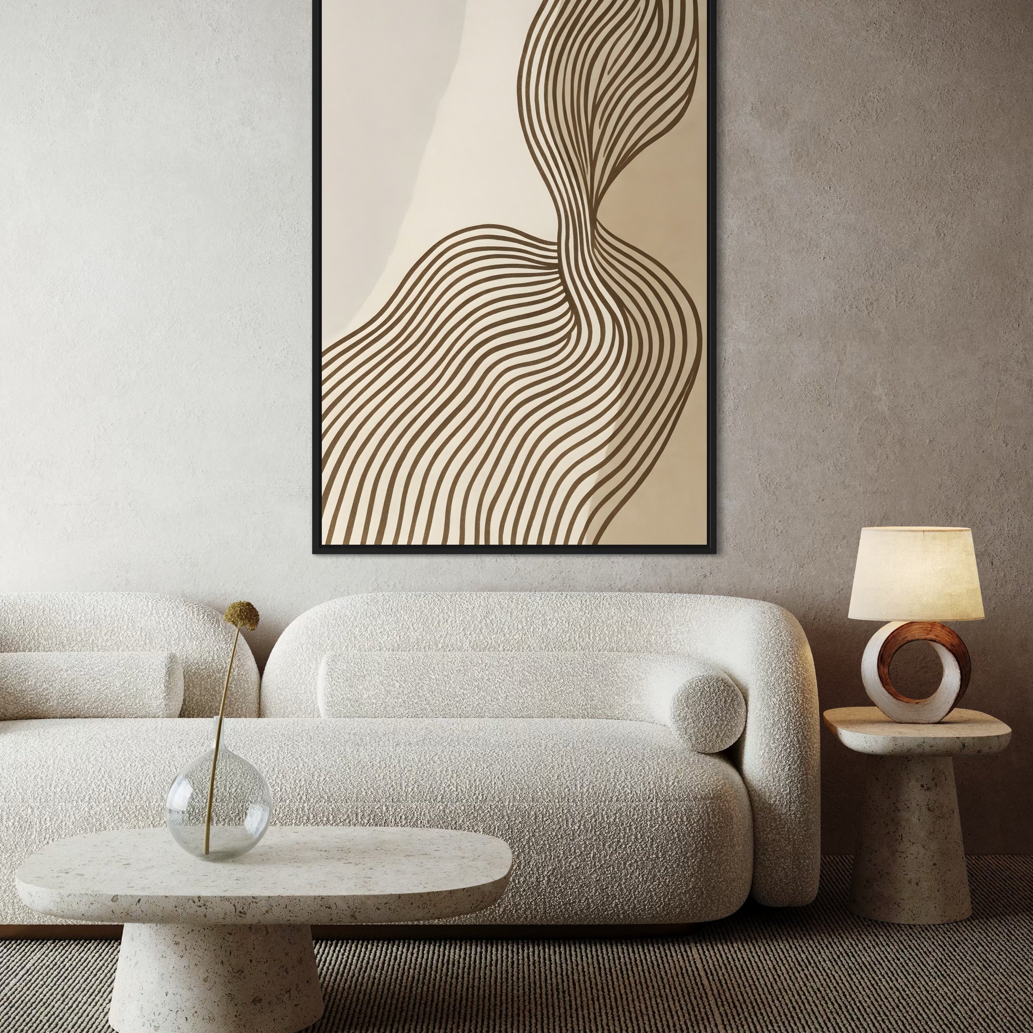 1575 - Quadro Abstrato Fluidez Minimalista