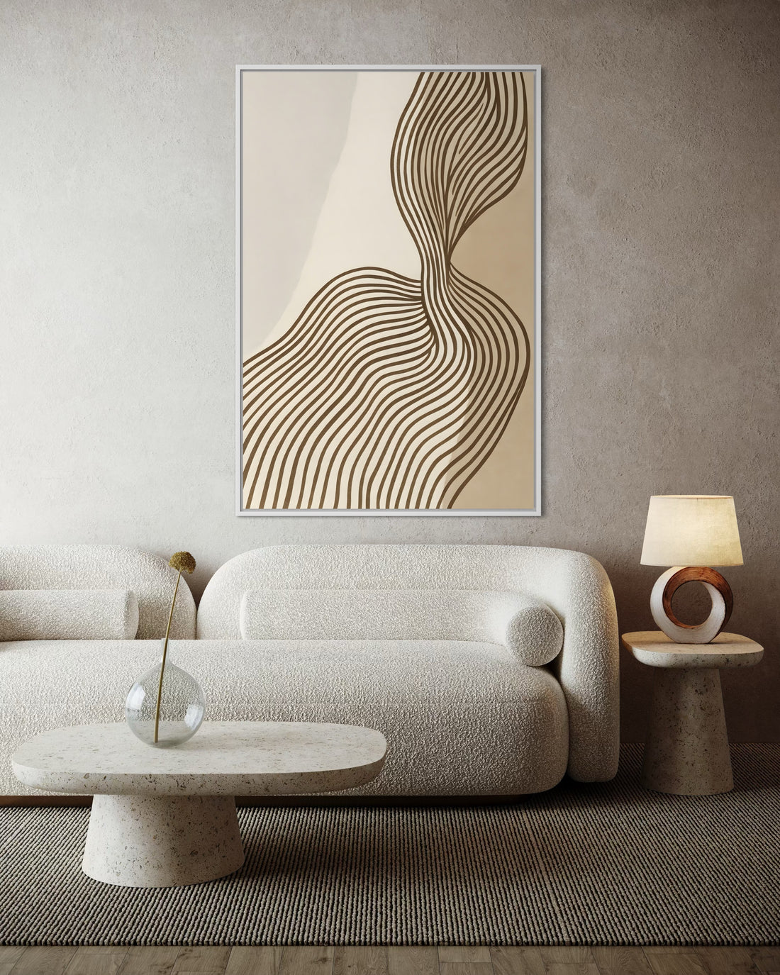 1575 - Quadro Abstrato Fluidez Minimalista