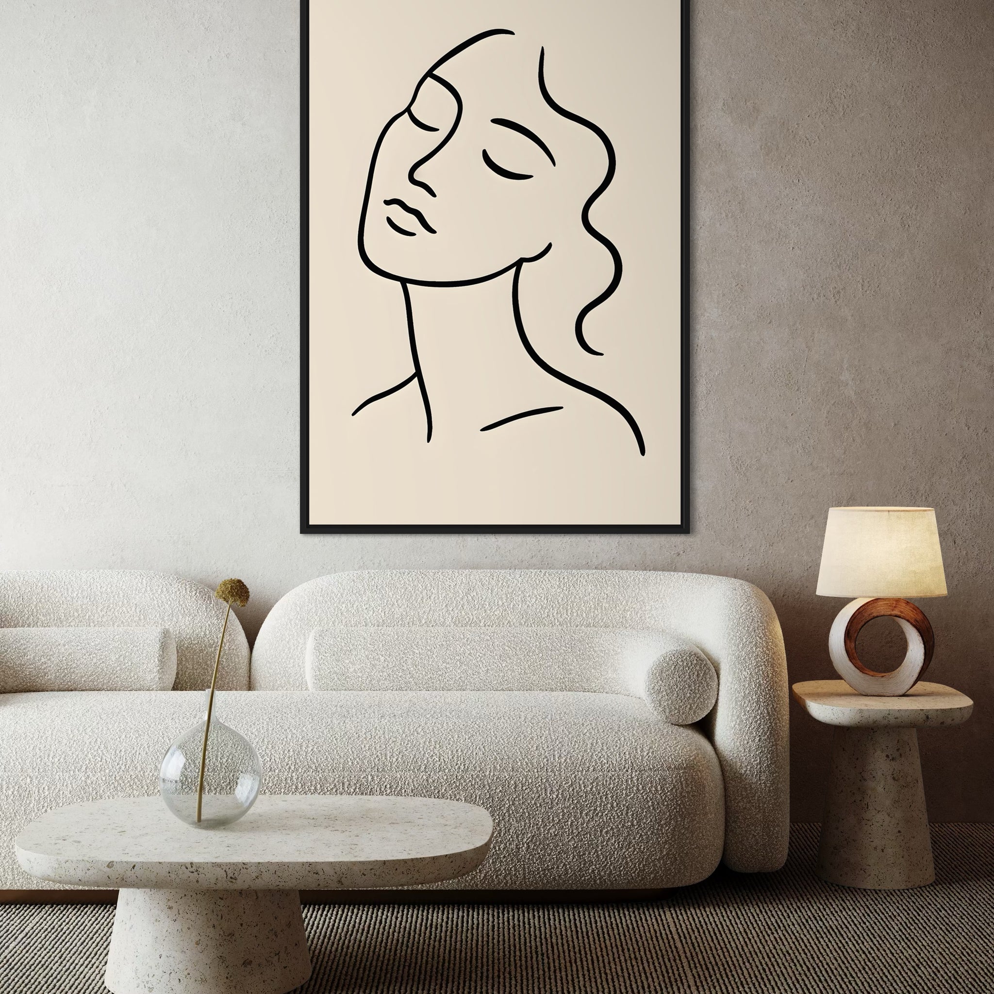 1573 - Quadro Abstrato Desenho Feminino