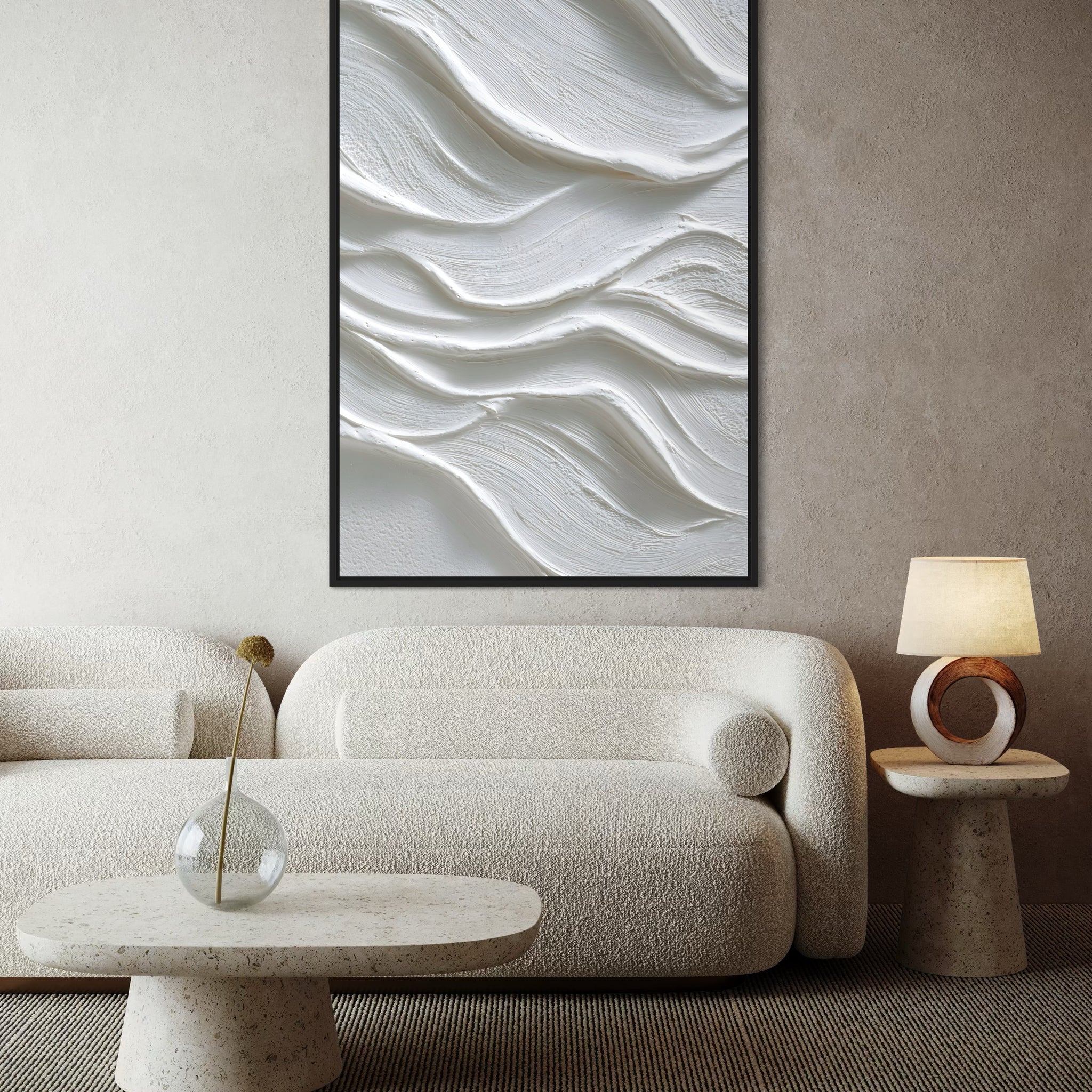 1570 - Quadro Abstrato Espatulada Neutra 3