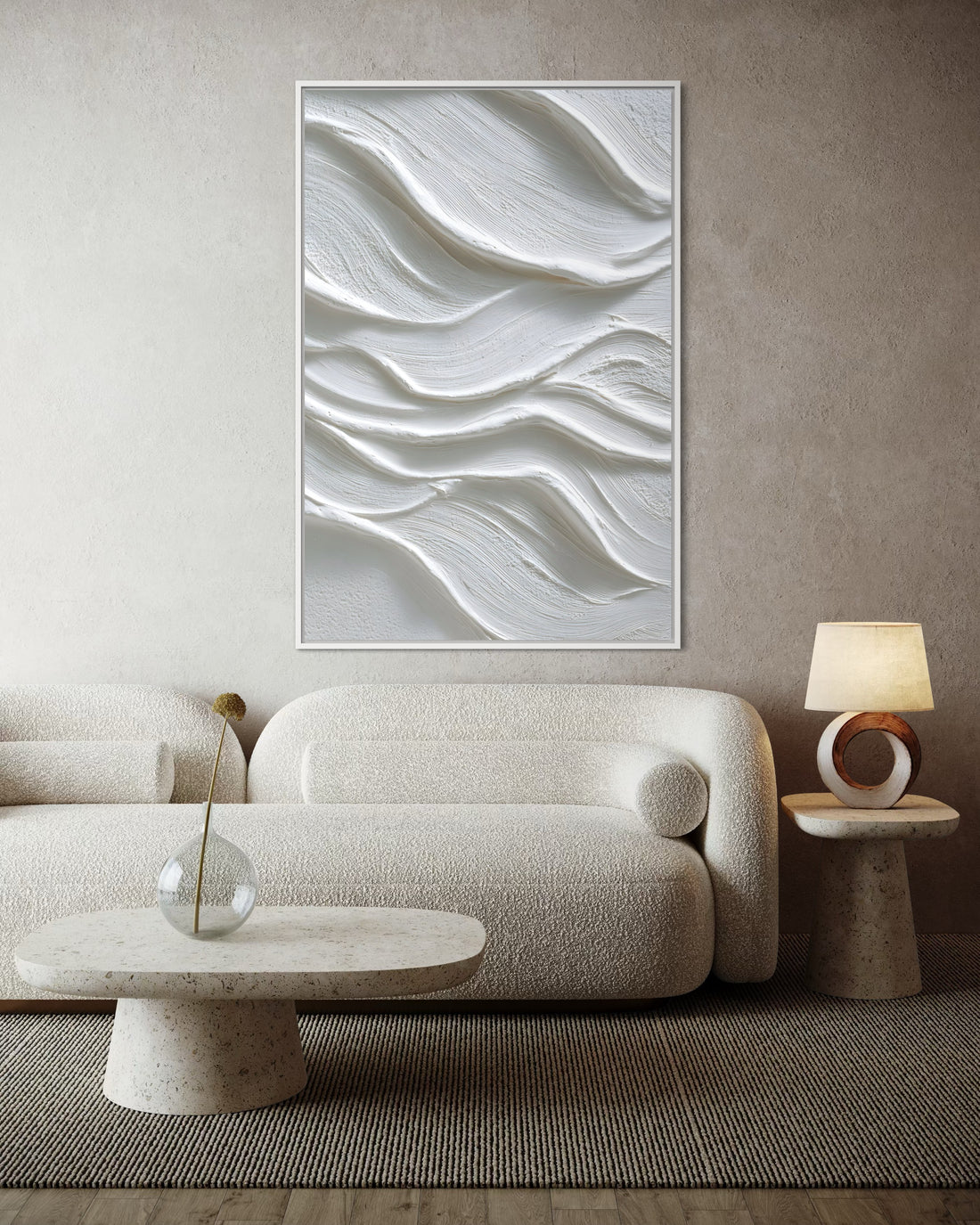 1570 - Quadro Abstrato Espatulada Neutra 3