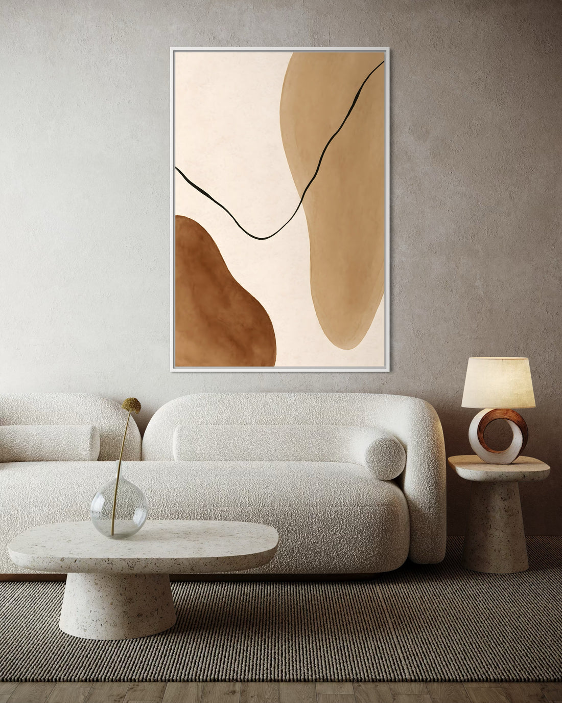 1567 - Quadro Abstrato Curvas Rústicas 2