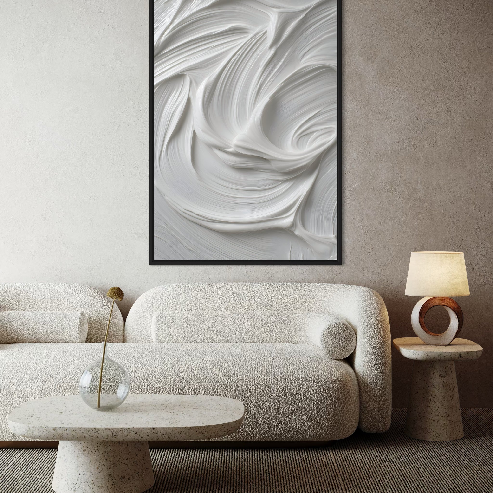 1565 - Quadro Abstrato Espatulada Neutra 2