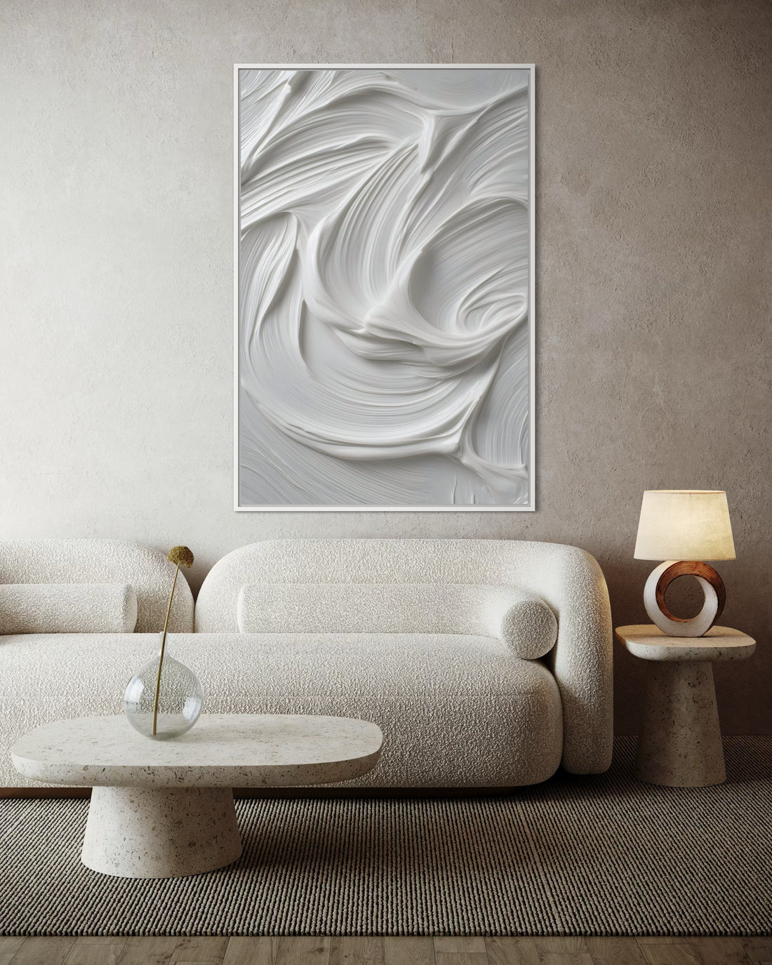1565 - Quadro Abstrato Espatulada Neutra 2