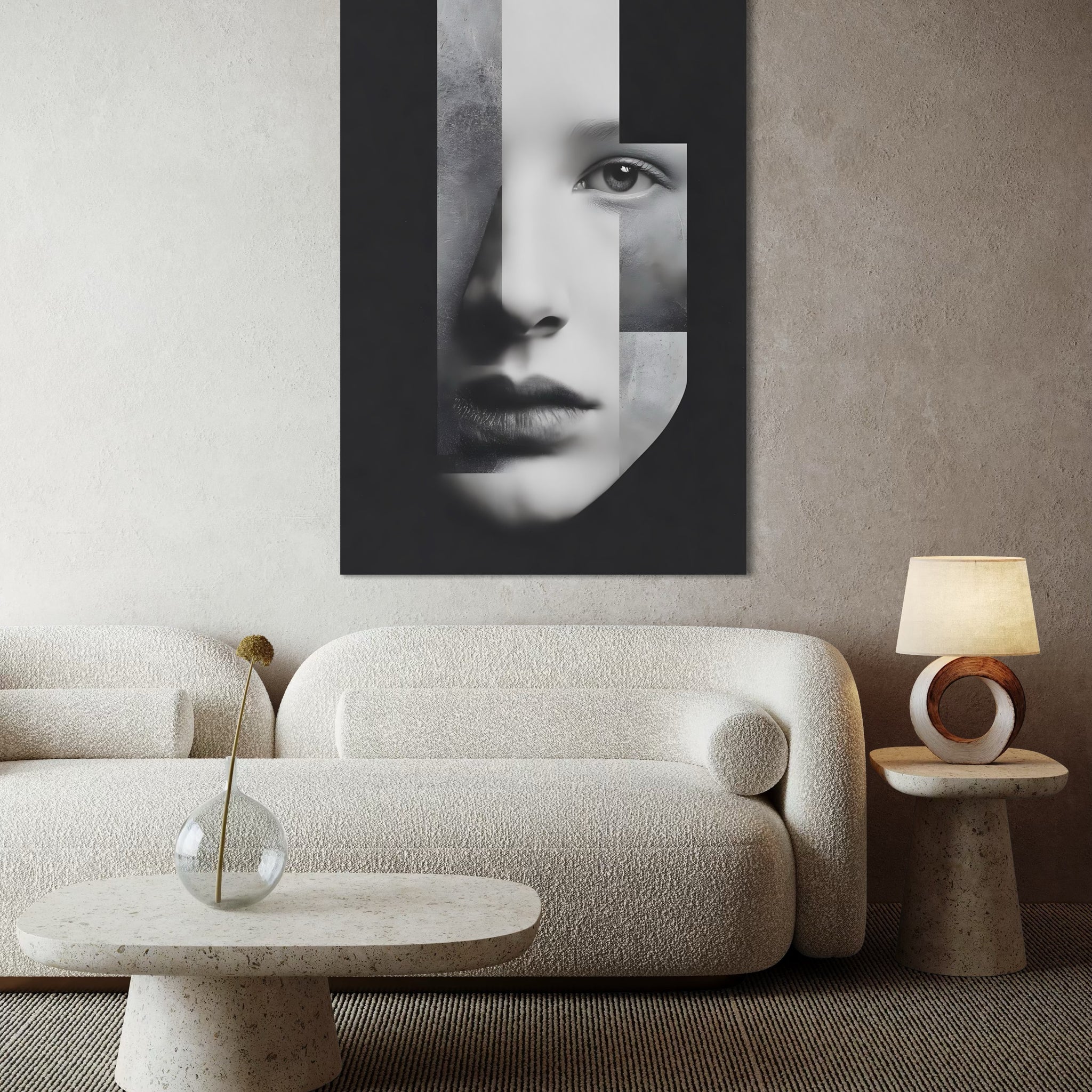 1580 - Quadro Abstrato Face Moderna