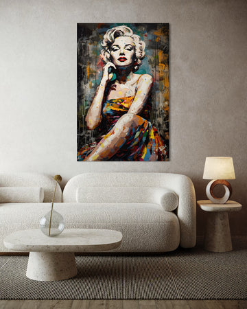 1578 - Quadro Abstrato Pintura Marilyn