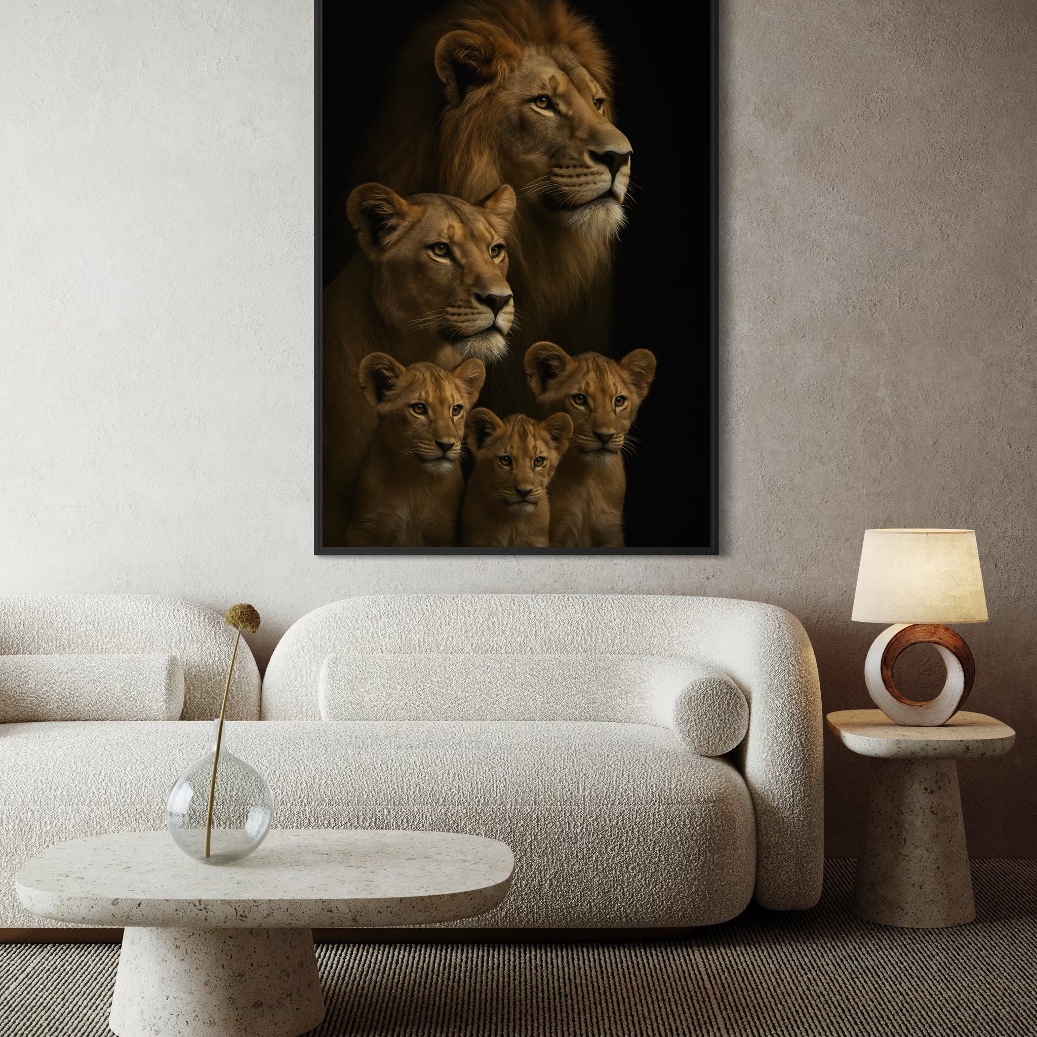 1584 - Quadro Familia de Leões 2