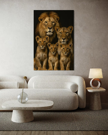 1589 - Quadro Familia De Leões 3