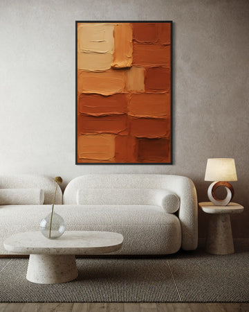 1596 - Quadro Abstrato Terroso 1