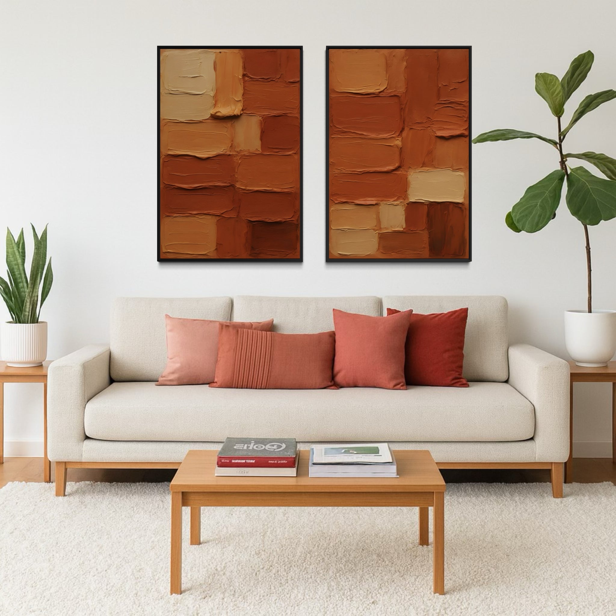 2248 - Dupla de Quadros Terrosos