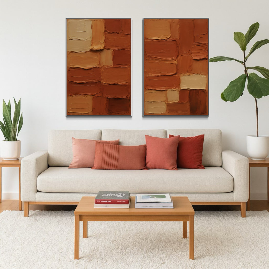 2248 - Dupla de Quadros Terrosos