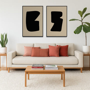 2249 - Dupla de Quadros Formas Minimalistas