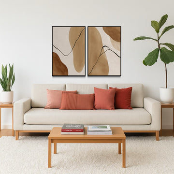 2250 - Dupla de Quadros Areia e Terra