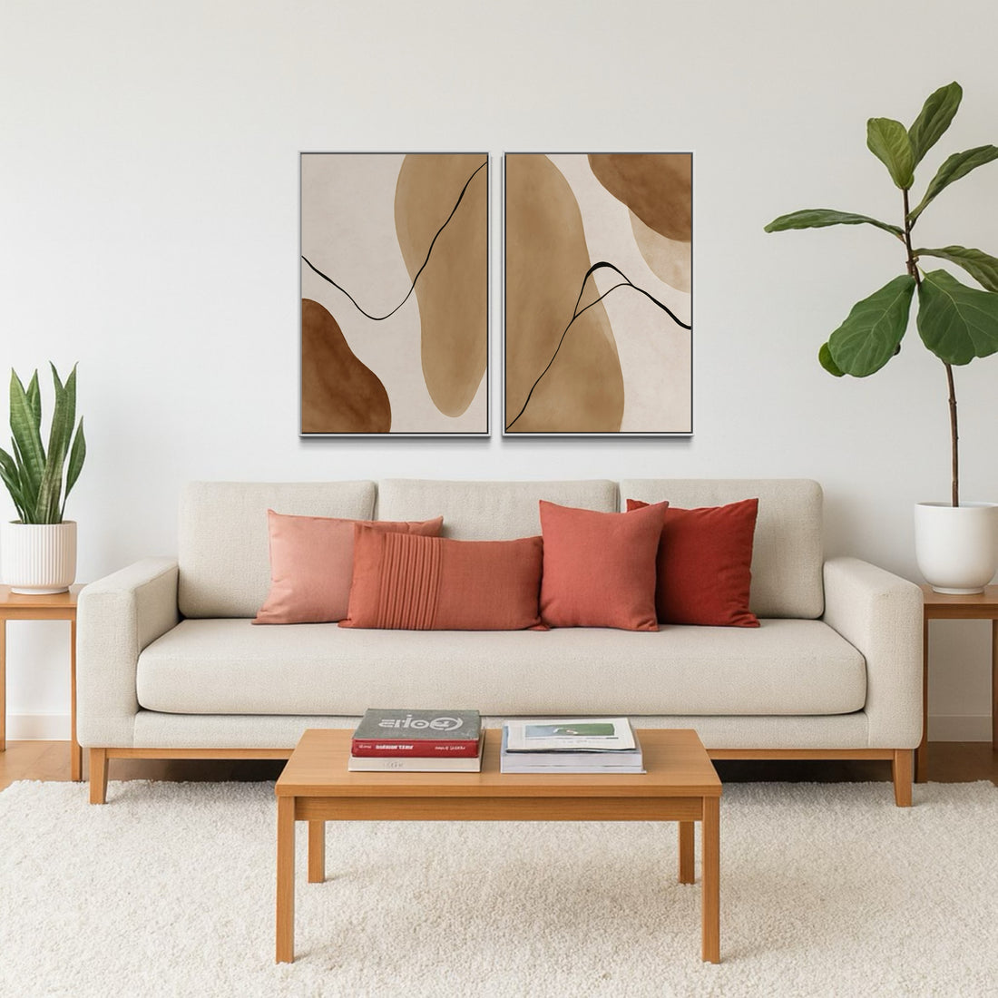 2250 - Dupla de Quadros Areia e Terra