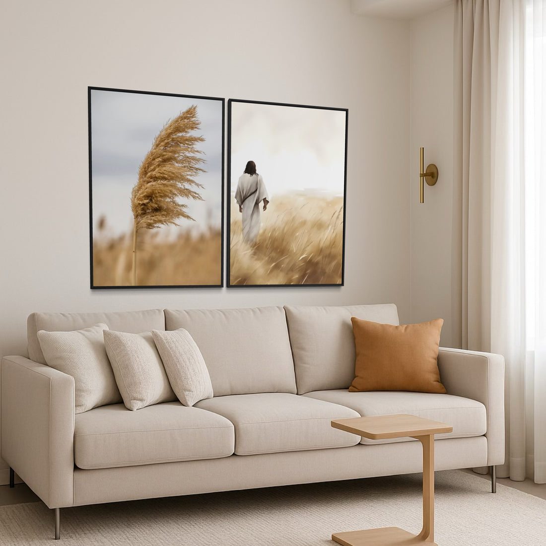 2251 - Dupla de Quadros Jesus e o Trigo