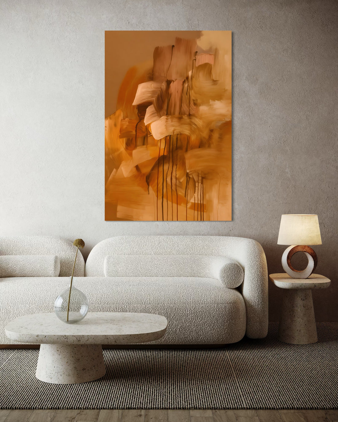 1603 - Quadros Abstrato Pintura Terrosa