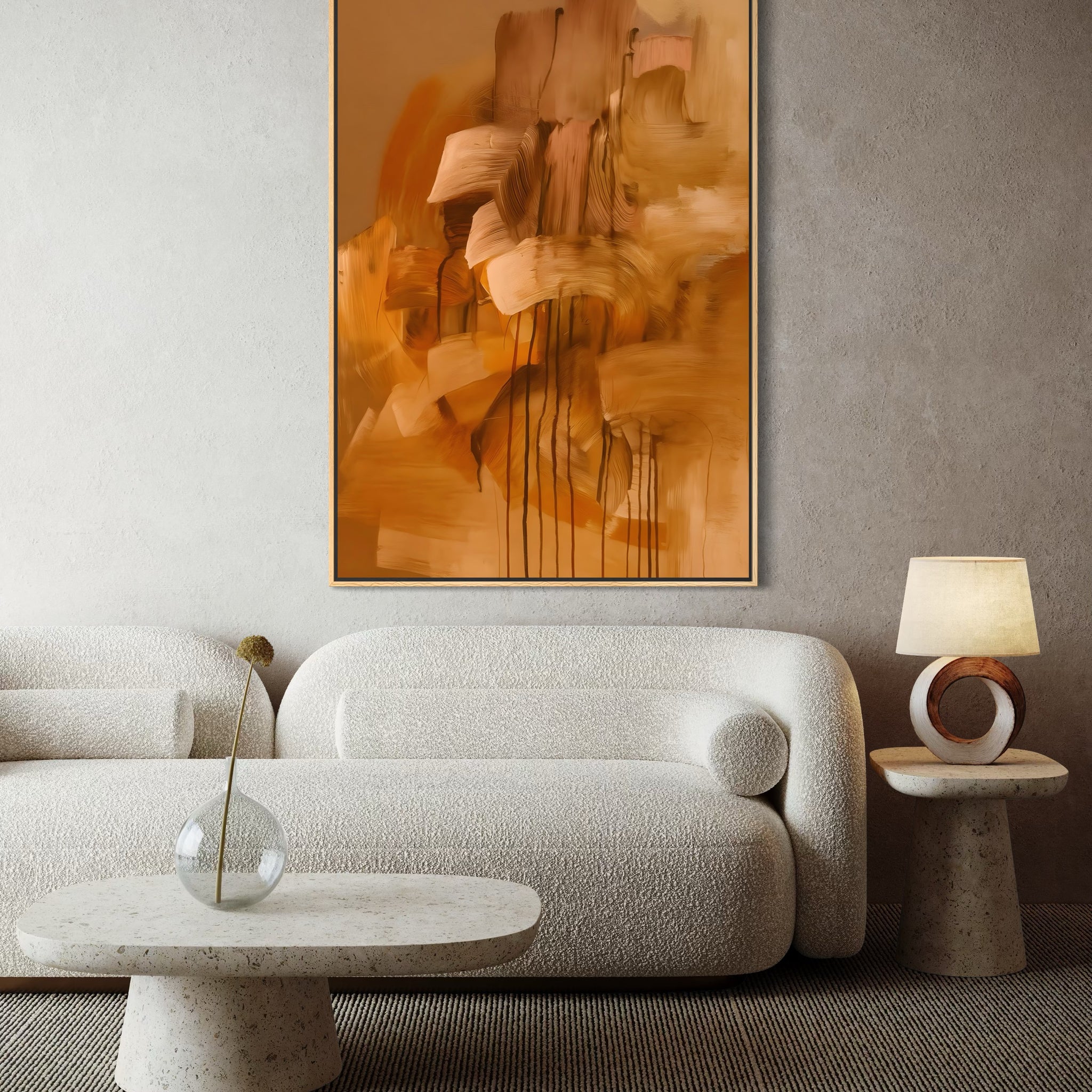 1603 - Quadros Abstrato Pintura Terrosa