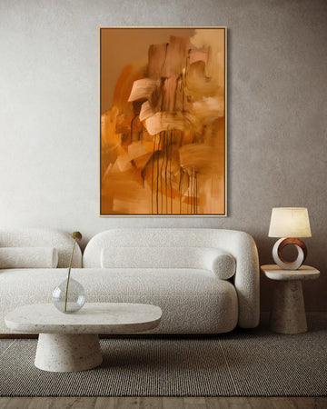 1603 - Quadros Abstrato Pintura Terrosa