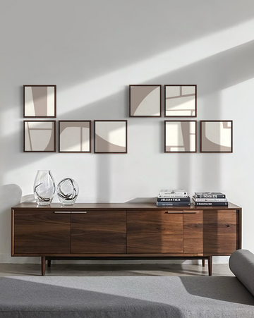 8003 - Composição de 8 quadros Formas Minimalistas
