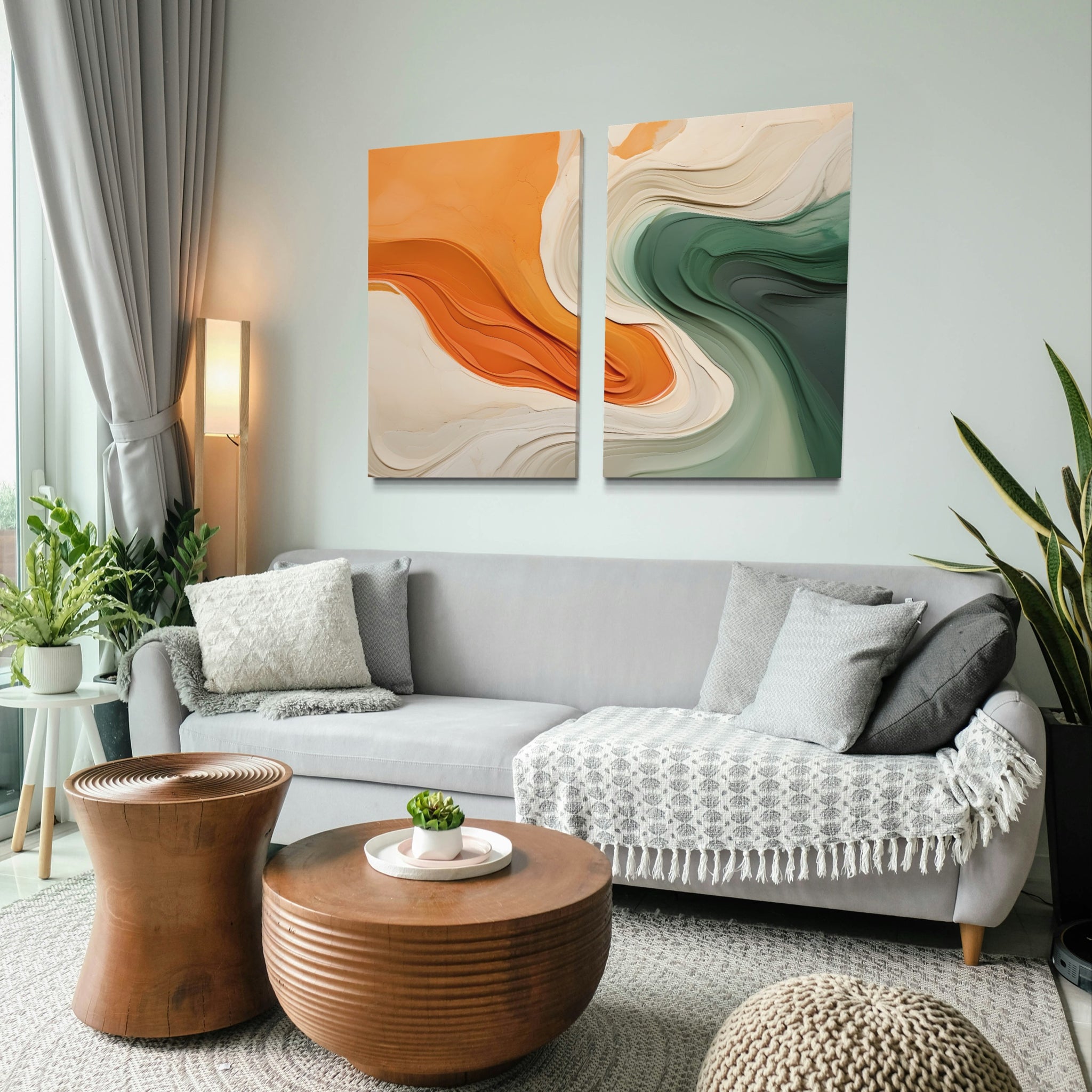 2019 - Dupla de Quadros Mixing Paints