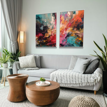 2022 -  Dupla de Quadros Colorful Splash