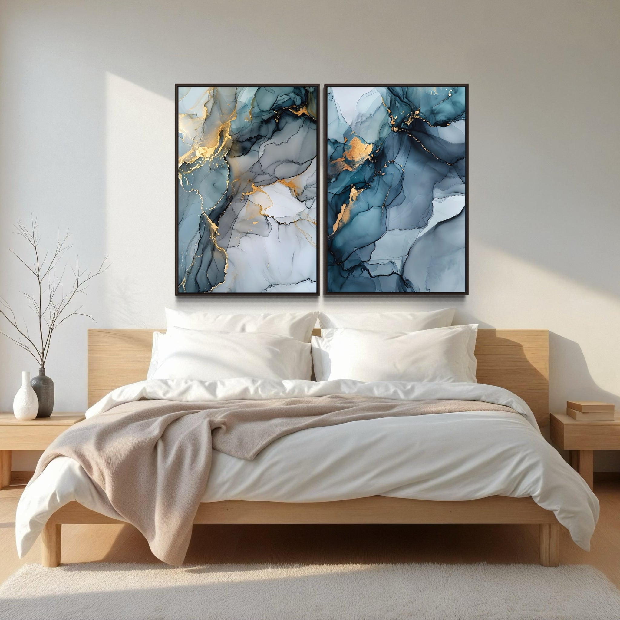 2065 - Dupla de Quadros Elegância Celestial