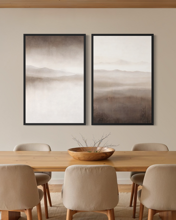 2307 - Dupla de Quadros Abstratos Soft Brown