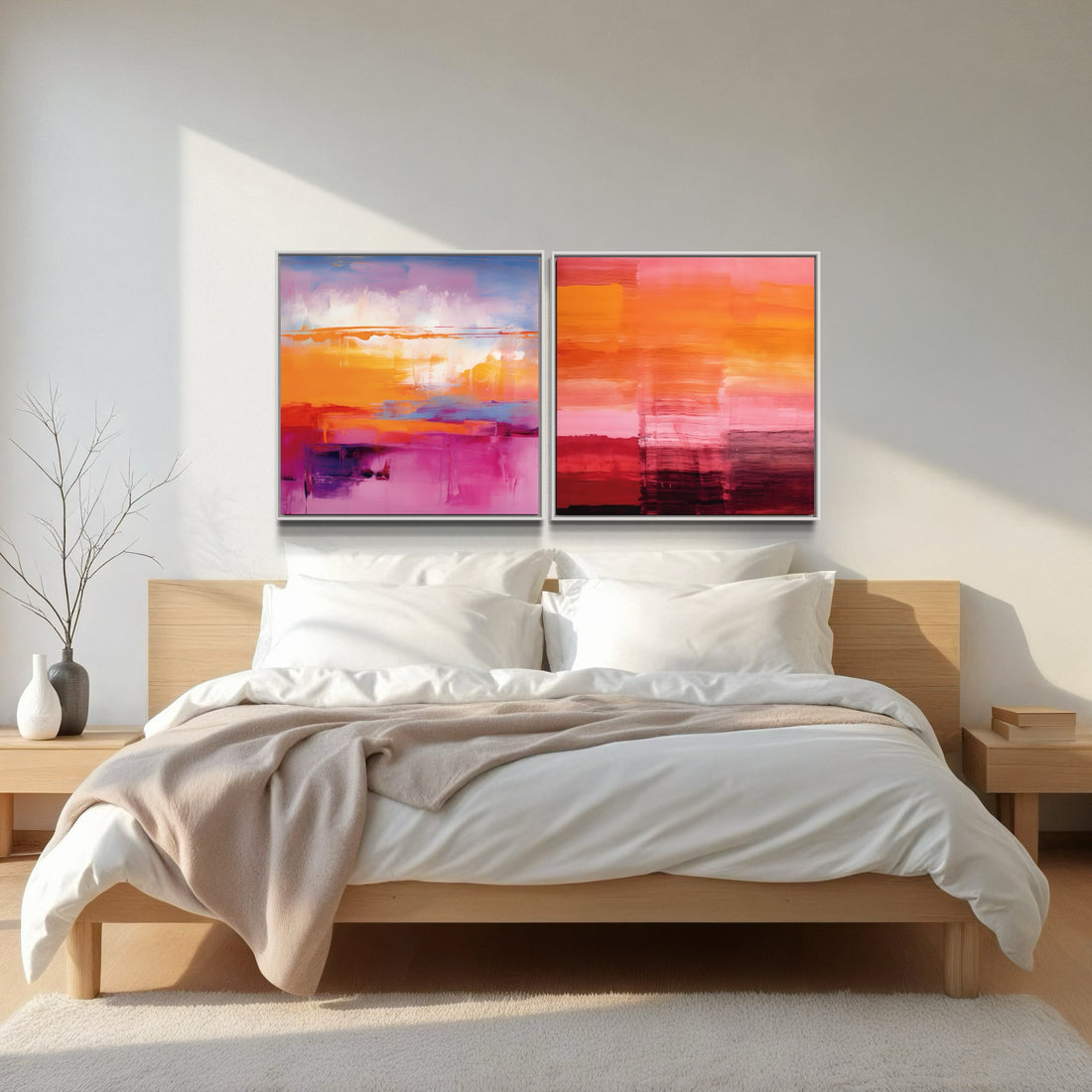 2112- Dupla de Quadros Cores Cítricas