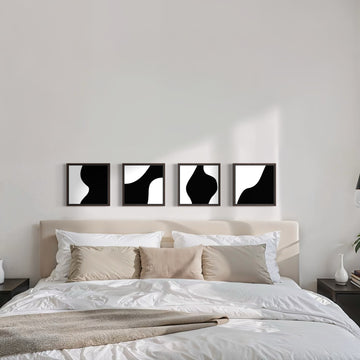 4009 - Composição de 4 quadros moderna PeB